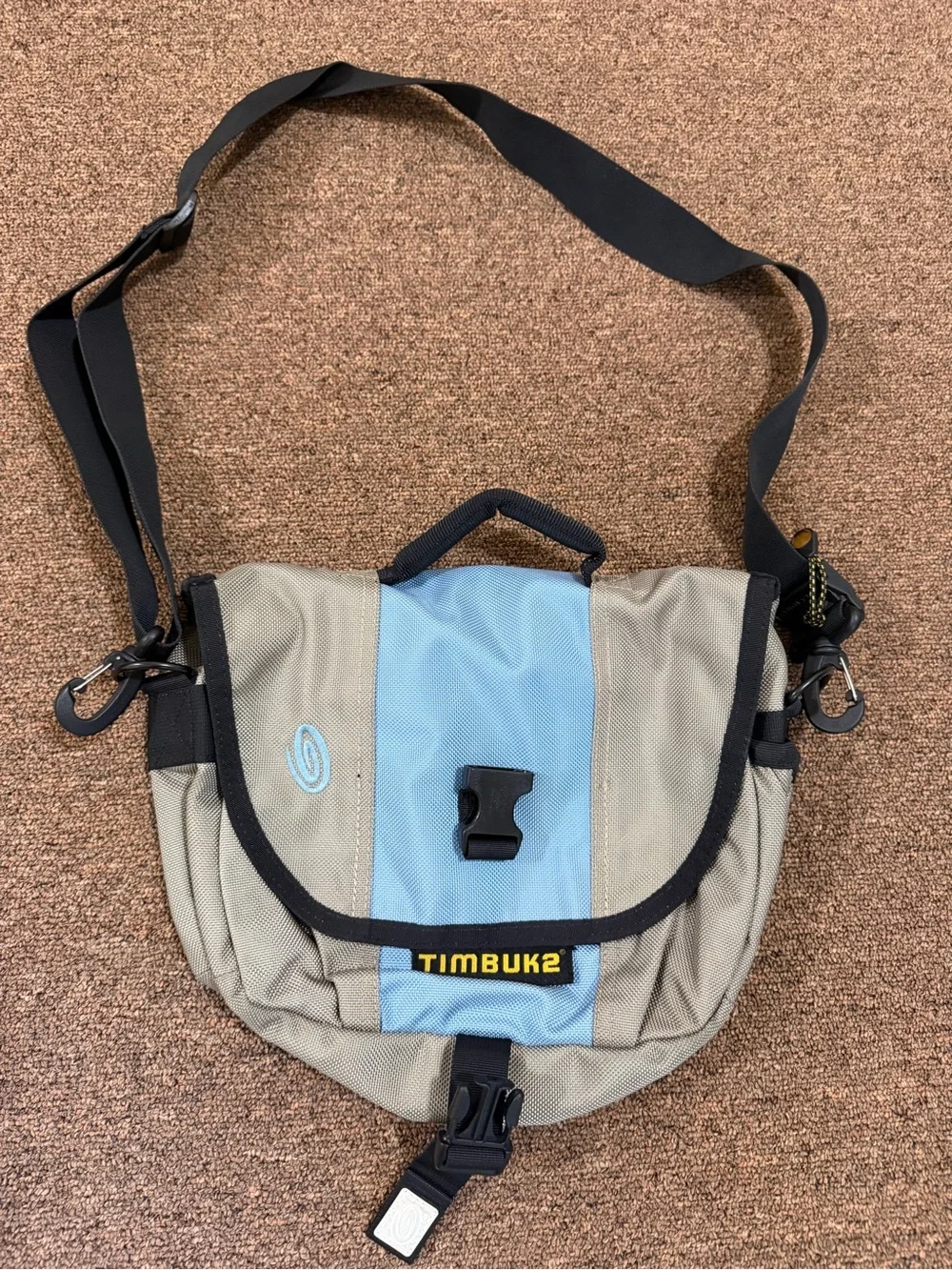 Vintage Timbuk2 Small Messenger Bag Gray Blue Crossbody Shoulder Bag